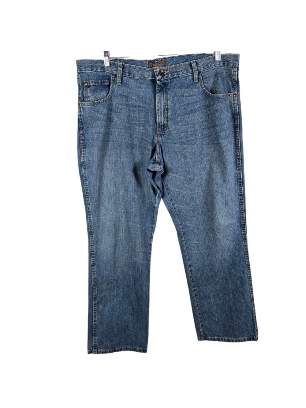 Wrangler Mens Retro Relaxed Fit Bootcut Denim Blue Jeans 40x32 WRT20AT